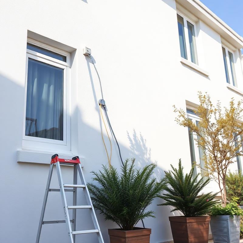 Painted exterior of a residential building